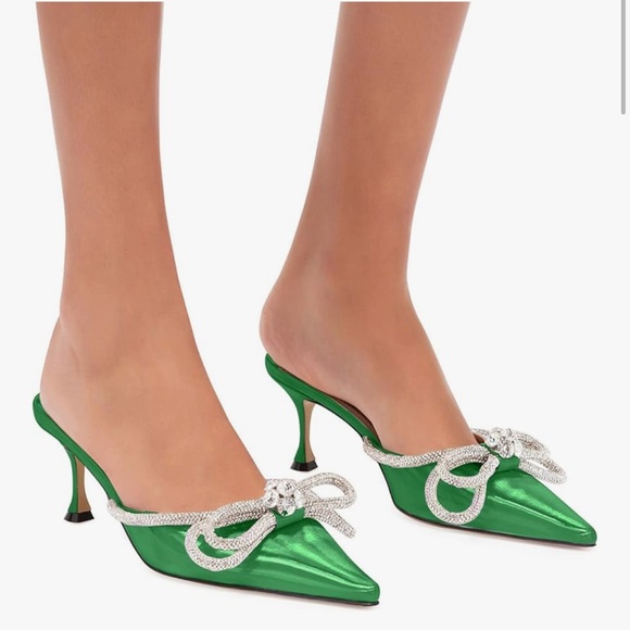 Green Rhinestone Heels - Picture 2 of 5